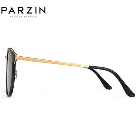 Parson PARZIN polarized sunglasses female Song Zuer star with the same retro street beat metal tide sunglasses female 9913 black frame black gray film Parson PARZIN polarized sunglasses female Song Zuer star with the same retro street beat metal tide sunglasses female 9913 black frame black gray film