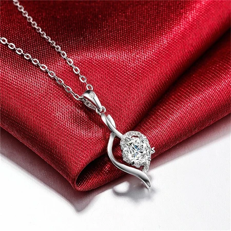 Ming Diamond International Diamond Necklace Female PT950 Platinum Platinum Pendant Marriage Proposal Diamond Pendant Tanabata Valentine's Day Gift for Girlfriend 30 Points Effect + Silver Necklace Ming Diamond International Diamond Necklace Female PT950 Platinum Platinum Pendant Marriage Proposal Diamond Pendant Tanabata Valentine's Day Gift for Girlfriend 30 Points Effect + Silver Necklace