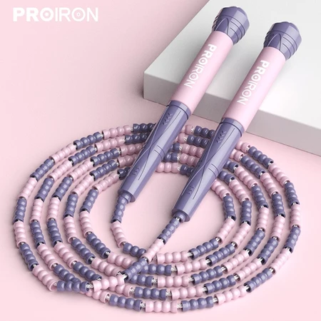 PROIRON Children's Bamboo Jump Rope Adult Sports Fitness Primary and Secondary School Students Exam Kindergarten Adjustable Pattern Bead Festival Training Rope Pink Purple PROIRON Children's Bamboo Jump Rope Adult Sports Fitness Primary and Secondary School Students Exam Kindergarten Adjustable Pattern Bead Festival Training Rope Pink Purple