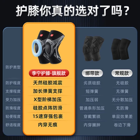 Li Ning knee pad sports warm men's and women's basketball running patella meniscus knee protector badminton football mountaineering paint Li Ning knee pad sports warm men's and women's basketball running patella meniscus knee protector badminton football mountaineering paint