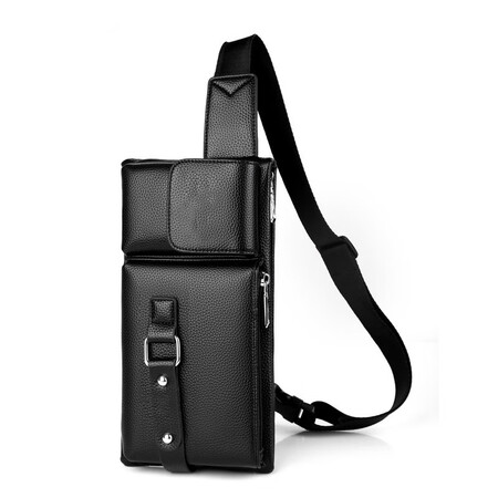 Men's waist bag soft leather new old flower Yankees sports messenger bag waist bag ins trend men and women with the same style 1822 black-large capacity Men's waist bag soft leather new old flower Yankees sports messenger bag waist bag ins trend men and women with the same style 1822 black-large capacity