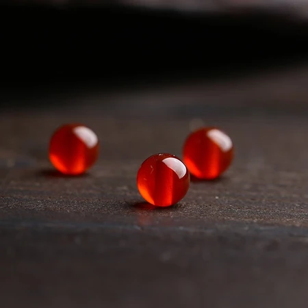 Qingxin red agate loose beads round beads handmade children's DIY beaded red rope couple bracelet beads ladies hand string jewelry accessories material 10 pieces 6mm Qingxin red agate loose beads round beads handmade children's DIY beaded red rope couple bracelet beads ladies hand string jewelry accessories material 10 pieces 6mm