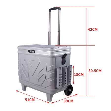 Fishing haha Diaohaha multi-functional hard cover fishing trolley box fishing bucket big wheel hard shell thickened fishing box fish bucket live fish bucket fishing box gray Fishing haha Diaohaha multi-functional hard cover fishing trolley box fishing bucket big wheel hard shell thickened fishing box fish bucket live fish bucket fishing box gray