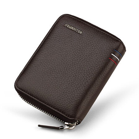 Emperor Paul POLO Short ziphead Leather Wallet Men's Coollars Leather Card Brand Card Clip Commerce Simple Blue Emperor Paul POLO Short ziphead Leather Wallet Men's Coollars Leather Card Brand Card Clip Commerce Simple Blue