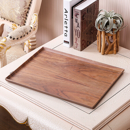 Hill SHALL tray Melamine tea set water cup tea tray dinner plate fruit plate imitation wood large walnut grain 816315 Hill SHALL tray Melamine tea set water cup tea tray dinner plate fruit plate imitation wood large walnut grain 816315
