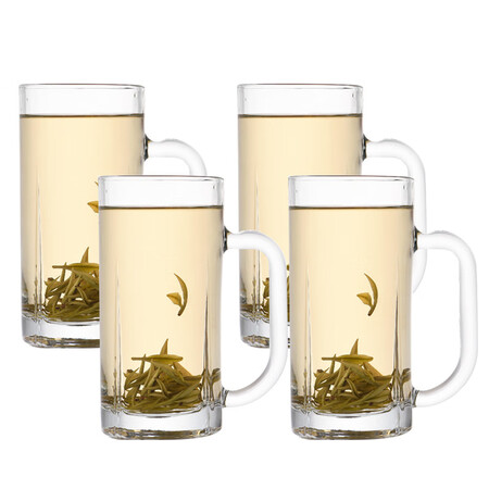 Green apple glass water cup tea cup beer mug 4 pieces 320ml EZ2233/L4 Green apple glass water cup tea cup beer mug 4 pieces 320ml EZ2233/L4