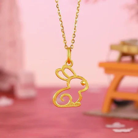 Saturday blessing jewelry full gold gold pendant women's model auspicious rabbit price A0410447 without chain about 1.4g Saturday blessing jewelry full gold gold pendant women's model auspicious rabbit price A0410447 without chain about 1.4g