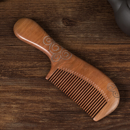 Creative art peach wood comb female head massage comb male hairdressing comb straight hair comb wife birthday gift for girls practical for mother Creative art peach wood comb female head massage comb male hairdressing comb straight hair comb wife birthday gift for girls practical for mother