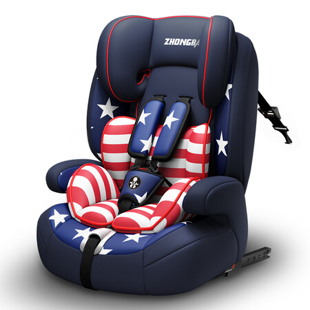 Zhongba ZHONGBA car child safety seat isofix hard interface suitable for about 9 months-12 years old 9-36kg baby star blue Zhongba ZHONGBA car child safety seat isofix hard interface suitable for about 9 months-12 years old 9-36kg baby star blue