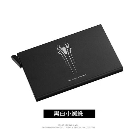 Ba Shi card holder male anime fashion brand metal card holder ultra-thin automatic pop-up anti-degaussing swipe card holder bank card holder card holder business card holder little spider Ba Shi card holder male anime fashion brand metal card holder ultra-thin automatic pop-up anti-degaussing swipe card holder bank card holder card holder business card holder little spider