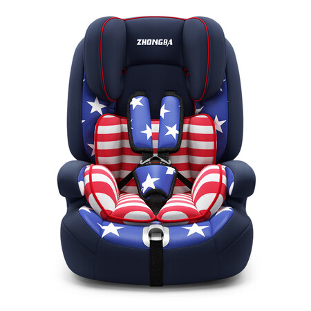 Zhongba ZHONGBA car child safety seat isofix hard interface suitable for about 9 months-12 years old 9-36kg baby star blue Zhongba ZHONGBA car child safety seat isofix hard interface suitable for about 9 months-12 years old 9-36kg baby star blue