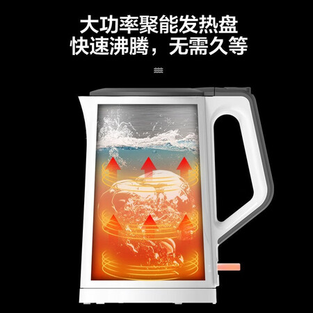 Midea Midea kettle kettle 304 stainless steel electric kettle seamless liner double layer anti-hot portable health kettle Kettle Petty exquisite style cost-effective recommendation Shu SH15Colour102 Midea Midea kettle kettle 304 stainless steel electric kettle seamless liner double layer anti-hot portable health kettle Kettle Petty exquisite style cost-effective recommendation Shu SH15Colour102