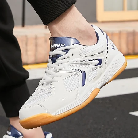 Pull back sports sneakers low-top thick bottom non-slip table tennis shoes breathable mesh shoes men and women couple shoes shock-absorbing floor table tennis shoes suitable for both indoor and outdoor 103HC white/dark blue 42/standard size Pull back sports sneakers low-top thick bottom non-slip table tennis shoes breathable mesh shoes men and women couple shoes shock-absorbing floor table tennis shoes suitable for both indoor and outdoor 103HC white/dark blue 42/standard size