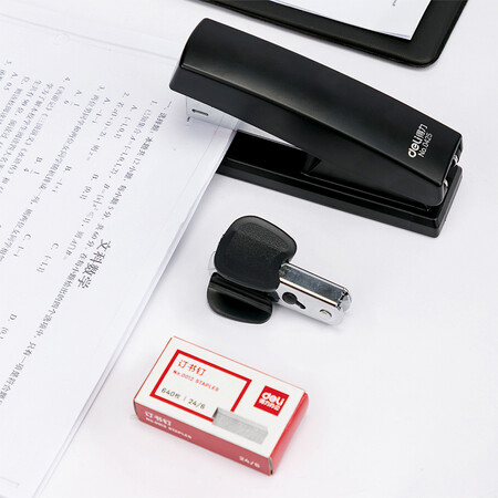 Deli deli12# office stapler 3-piece set of stapler + staples + staple remover office supplies black 0354 Deli deli12# office stapler 3-piece set of stapler + staples + staple remover office supplies black 0354
