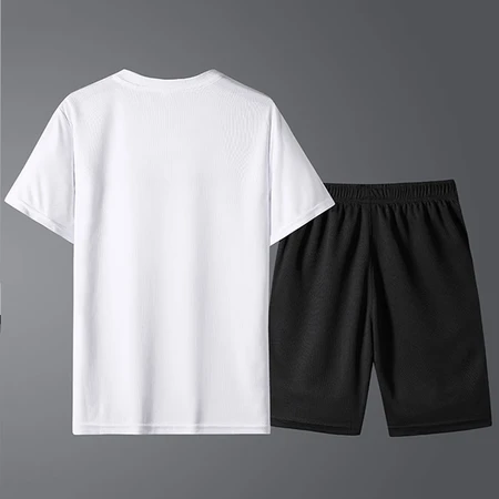 Lake rooster sports suit men's summer short-sleeved T-shirt new elastic comfortable breathable thin section quick-drying casual underwear 8805 gray 2XL about 125-145 catties Lake rooster sports suit men's summer short-sleeved T-shirt new elastic comfortable breathable thin section quick-drying casual underwear 8805 gray 2XL about 125-145 catties