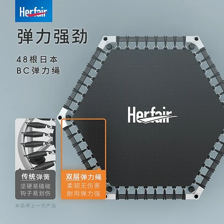 Herfair trampoline children's home indoor jumping bed children baby adult family toys rubbing bed fitness equipment 50 inches - diameter 1.26 meters - load-bearing 800 catties Herfair trampoline children's home indoor jumping bed children baby adult family toys rubbing bed fitness equipment 50 inches - diameter 1.26 meters - load-bearing 800 catties