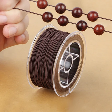 Bo decoration living text play hand string bracelet rope Buddha beads wear beads elastic thread wear-resistant jewelry accessories tool bag core elastic thread-brown-wire diameter 1.0MM Bo decoration living text play hand string bracelet rope Buddha beads wear beads elastic thread wear-resistant jewelry accessories tool bag core elastic thread-brown-wire diameter 1.0MM