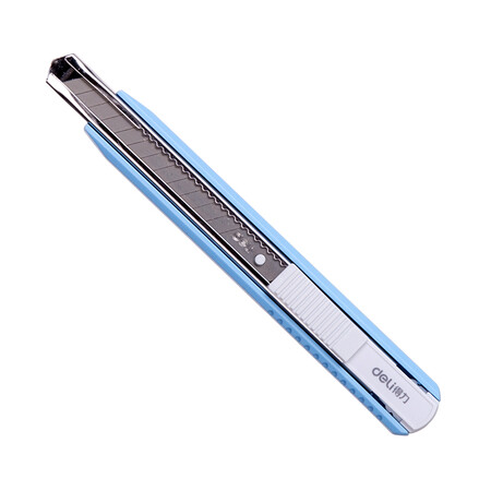 Deli deli trumpet aluminum sheath utility knife wallpaper knife paper knife office supplies color random 2086 Deli deli trumpet aluminum sheath utility knife wallpaper knife paper knife office supplies color random 2086