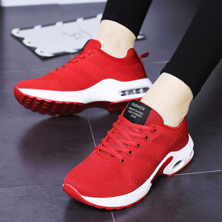 Changying autumn new women's running shoes air cushion jogging special sports shoes Korean version of the tide shoes breathable leisure all-match shock absorption sports casual shoes women's shoes red Gedi708 39 Changying autumn new women's running shoes air cushion jogging special sports shoes Korean version of the tide shoes breathable leisure all-match shock absorption sports casual shoes women's shoes red Gedi708 39