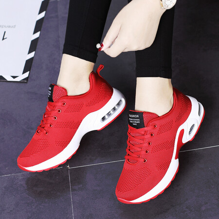 Changying autumn new women's running shoes air cushion jogging special sports shoes Korean version of the tide shoes breathable leisure all-match shock absorption sports casual shoes women's shoes red Gedi708 39 Changying autumn new women's running shoes air cushion jogging special sports shoes Korean version of the tide shoes breathable leisure all-match shock absorption sports casual shoes women's shoes red Gedi708 39