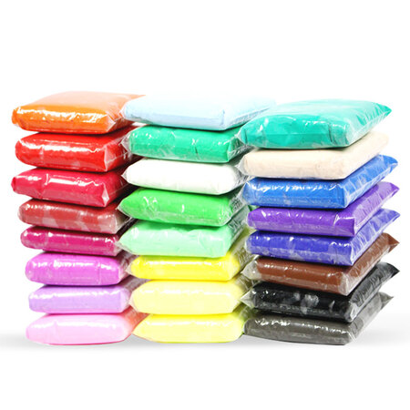 Colorful Art 500g 24-color ultra-light clay a pound package for children's handmade color clay plasticine space mud toy diy package yellow 500g per pound package Colorful Art 500g 24-color ultra-light clay a pound package for children's handmade color clay plasticine space mud toy diy package yellow 500g per pound package