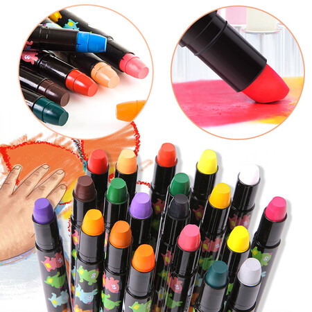 Merlot JoanMiro Childhood Child Washable Crayons Preschool Painting Brush Tool Oil Pastel Gift 24 Color Silky Merlot JoanMiro Childhood Child Washable Crayons Preschool Painting Brush Tool Oil Pastel Gift 24 Color Silky