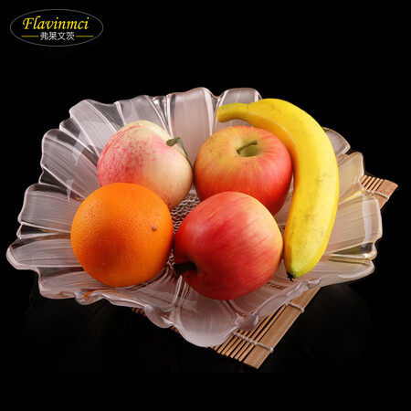 Flevenz lead-free glass fruit bowl fruit bucket sunflower flower creative dried fruit bowl fruit basket large fruit bowl transparent color Flevenz lead-free glass fruit bowl fruit bucket sunflower flower creative dried fruit bowl fruit basket large fruit bowl transparent color