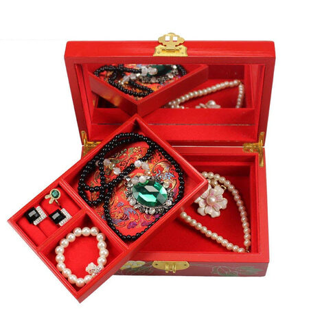 Nine-color jiucai jewelry box Pingyao push light lacquerware March 8th Women’s Day gift handmade collection Push light lacquer jewelry box Shanxi specialty Huakai rich and honorable Nine-color jiucai jewelry box Pingyao push light lacquerware March 8th Women’s Day gift handmade collection Push light lacquer jewelry box Shanxi specialty Huakai rich and honorable
