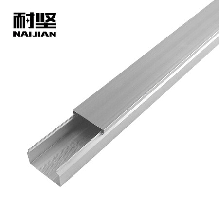 Hard-resistant aluminum alloy square trunking, surface mounting, square cloth, outer opening, brushed aluminum large cover, metal square trunking, electrical accessories 20mm*20mm Hard-resistant aluminum alloy square trunking, surface mounting, square cloth, outer opening, brushed aluminum large cover, metal square trunking, electrical accessories 20mm*20mm