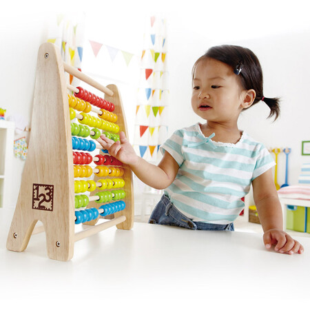 Hape wooden bead calculator Kindergarten Dimensional Decuting Counting Abacus Early Lens Kaisha 3-6 years old men and women children children's educational toys Hape wooden bead calculator Kindergarten Dimensional Decuting Counting Abacus Early Lens Kaisha 3-6 years old men and women children children's educational toys