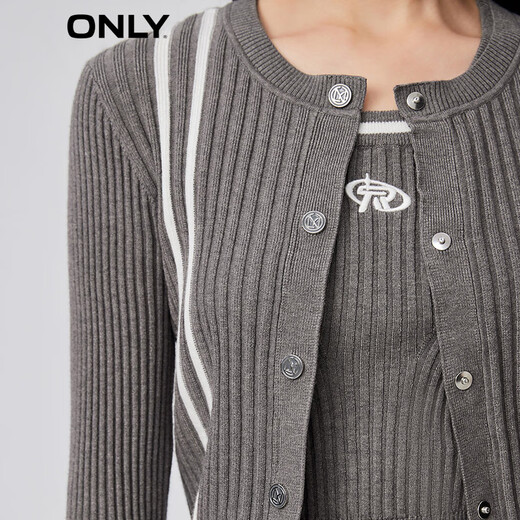 ONLY fashionable and versatile slim fit splicing suit short sweater for women 12343A020 G51 medium flower yarn gray S 160/80A ONLY fashionable and versatile slim fit splicing suit short sweater for women 12343A020 G51 medium flower yarn gray S 160/80A
