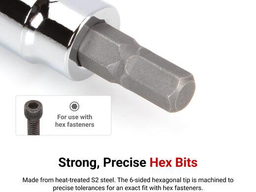 TEKTON 3/8-inch drive x 1/8-inch hexagonal drill socket SHB12200
TEKTON 3/8-inch drive x 1/8-inch hexagonal drill socket SHB12200