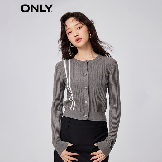 ONLY fashionable and versatile slim fit splicing suit short sweater for women 12343A020 G51 medium flower yarn gray S 160/80A ONLY fashionable and versatile slim fit splicing suit short sweater for women 12343A020 G51 medium flower yarn gray S 160/80A