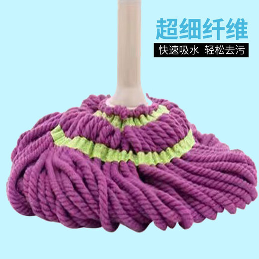 Cast solid self-twisting water mop, hand-wash free spin mop, household absorbent lazy mop, gray fiber cloth head 1 piece Cast solid self-twisting water mop, hand-wash free spin mop, household absorbent lazy mop, gray fiber cloth head 1 piece