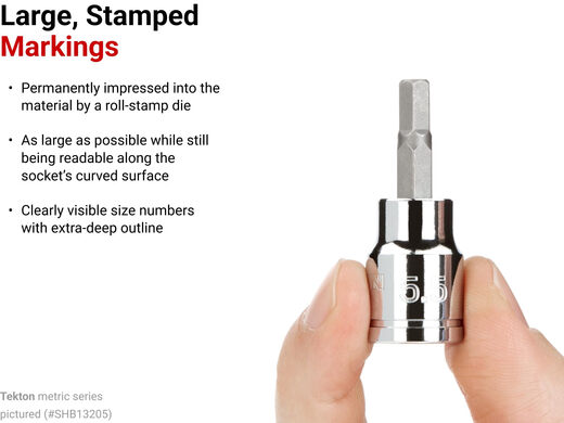 TEKTON 3/8-inch drive x 1/8-inch hexagonal drill socket SHB12200
TEKTON 3/8-inch drive x 1/8-inch hexagonal drill socket SHB12200