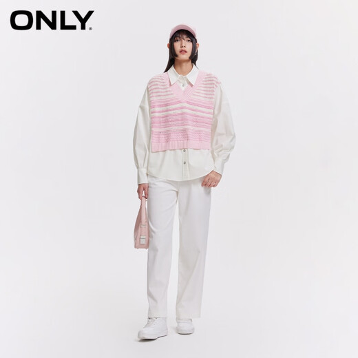 ONLY夏季设计感休闲百搭拼接开叉落肩衬衫女|124151010 C31 复兴浅紫色 M (165) 84A ONLY夏季设计感休闲百搭拼接开叉落肩衬衫女|124151010 C31 复兴浅紫色 M (165) 84A