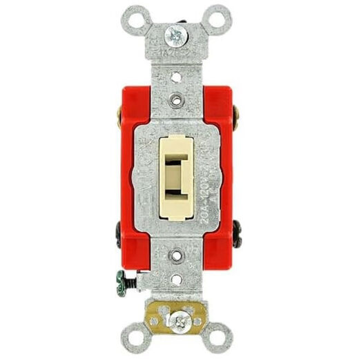 Leviton 12242IL 20A 120/277V 4路交流静音开关 象牙色 Leviton 12242IL 20A 120/277V 4路交流静音开关 象牙色