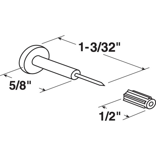 Primeline Make2fit PL 15685 Fenstergitter fester Stift (25 Packungen) Primeline Make2fit PL 15685 Fenstergitter fester Stift (25 Packungen)
