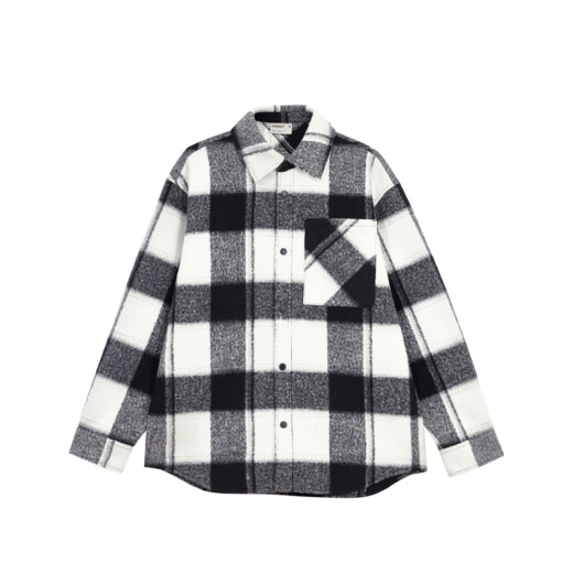 杰克·琼斯(JACK&JONES)男装衣服春秋毛呢外套男翻领羊毛短款格子大衣男士衬衫式厚外套 黑色E41 黑色E41 M 175 杰克·琼斯(JACK&JONES)男装衣服春秋毛呢外套男翻领羊毛短款格子大衣男士衬衫式厚外套 黑色E41 黑色E41 M 175