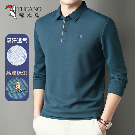 Woodpecker (TUCANO) long-sleeved T-shirt men's spring and autumn seamless POLO shirt middle-aged lapel business casual bottoming top men's clothing 
Woodpecker (TUCANO) long-sleeved T-shirt men's spring and autumn seamless POLO shirt middle-aged lapel business casual bottoming top men's clothing