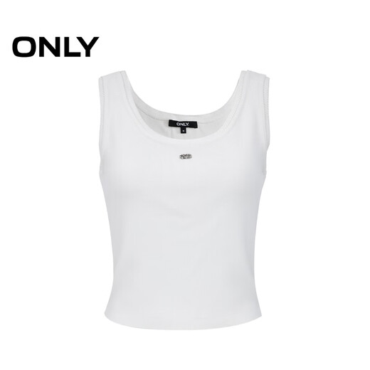 ONLY2025 autumn new large U-neck wide shoulder strap woven floral sleeveless sweater for women 12533H010 S12 bright cream white M ONLY2025 autumn new large U-neck wide shoulder strap woven floral sleeveless sweater for women 12533H010 S12 bright cream white M