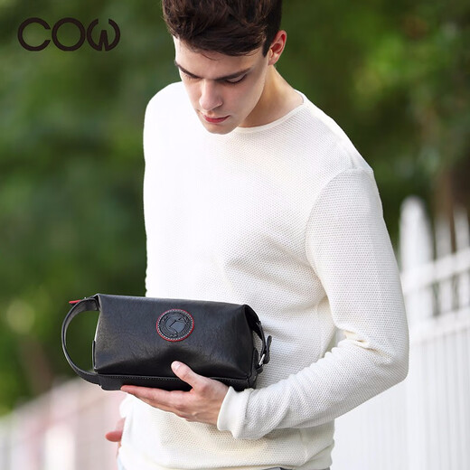 French COW men's handbag men's bag trendy version handbag personalized casual large capacity clutch men's wallet C-9821 handbag black label French COW men's handbag men's bag trendy version handbag personalized casual large capacity clutch men's wallet C-9821 handbag black label