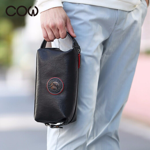 French COW men's handbag men's bag trendy version handbag personalized casual large capacity clutch men's wallet C-9821 handbag black label French COW men's handbag men's bag trendy version handbag personalized casual large capacity clutch men's wallet C-9821 handbag black label