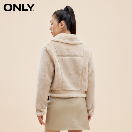 ONLY simple casual and versatile contrasting box leather jacket for women 12349L001 C13 Cubasha 170/88A/L ONLY simple casual and versatile contrasting box leather jacket for women 12349L001 C13 Cubasha 170/88A/L