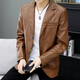 Pison jacket men's leather jacket men's 2020 autumn and winter new fleece thickened imitation leather jacket PU motorcycle leather jacket Korean version casual slim plus size men's jacket men's leather windbreaker men's 8937 natural yellow single leather XL Pison jacket men's leather jacket men's 2020 autumn and winter new fleece thickened imitation leather jacket PU motorcycle leather jacket Korean version casual slim plus size men's jacket men's leather windbreaker men's 8937 natural yellow single leather XL