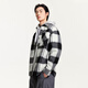 杰克·琼斯(JACK&JONES)男装衣服春秋毛呢外套男翻领羊毛短款格子大衣男士衬衫式厚外套 黑色E41 黑色E41 M 175 杰克·琼斯(JACK&JONES)男装衣服春秋毛呢外套男翻领羊毛短款格子大衣男士衬衫式厚外套 黑色E41 黑色E41 M 175