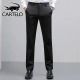 Cartelo crocodile casual pants men's spring and summer business casual trousers men's slim straight long trousers men's black 32/2XL Cartelo crocodile casual pants men's spring and summer business casual trousers men's slim straight long trousers men's black 32/2XL