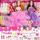 Send 169 gifts doll toy set big gift box doll dress up princess Miao baby Barbie doll clothes play house scene dollhouse girl gift children's day birthday gift A4 3D cosmetic contact lenses + 12 movable + 156 sets Send 169 gifts doll toy set big gift box doll dress up princess Miao baby Barbie doll clothes play house scene dollhouse girl gift children's day birthday gift A4 3D cosmetic contact lenses + 12 movable + 156 sets