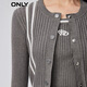 ONLY fashionable and versatile slim fit splicing suit short sweater for women 12343A020 G51 medium flower yarn gray S 160/80A ONLY fashionable and versatile slim fit splicing suit short sweater for women 12343A020 G51 medium flower yarn gray S 160/80A