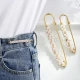 Changing the waist of the trousers to a small waist artifact pin anti-light buckle brooch all-match pearl fixed clothes waist tightening small pearl pin 2-piece set Changing the waist of the trousers to a small waist artifact pin anti-light buckle brooch all-match pearl fixed clothes waist tightening small pearl pin 2-piece set